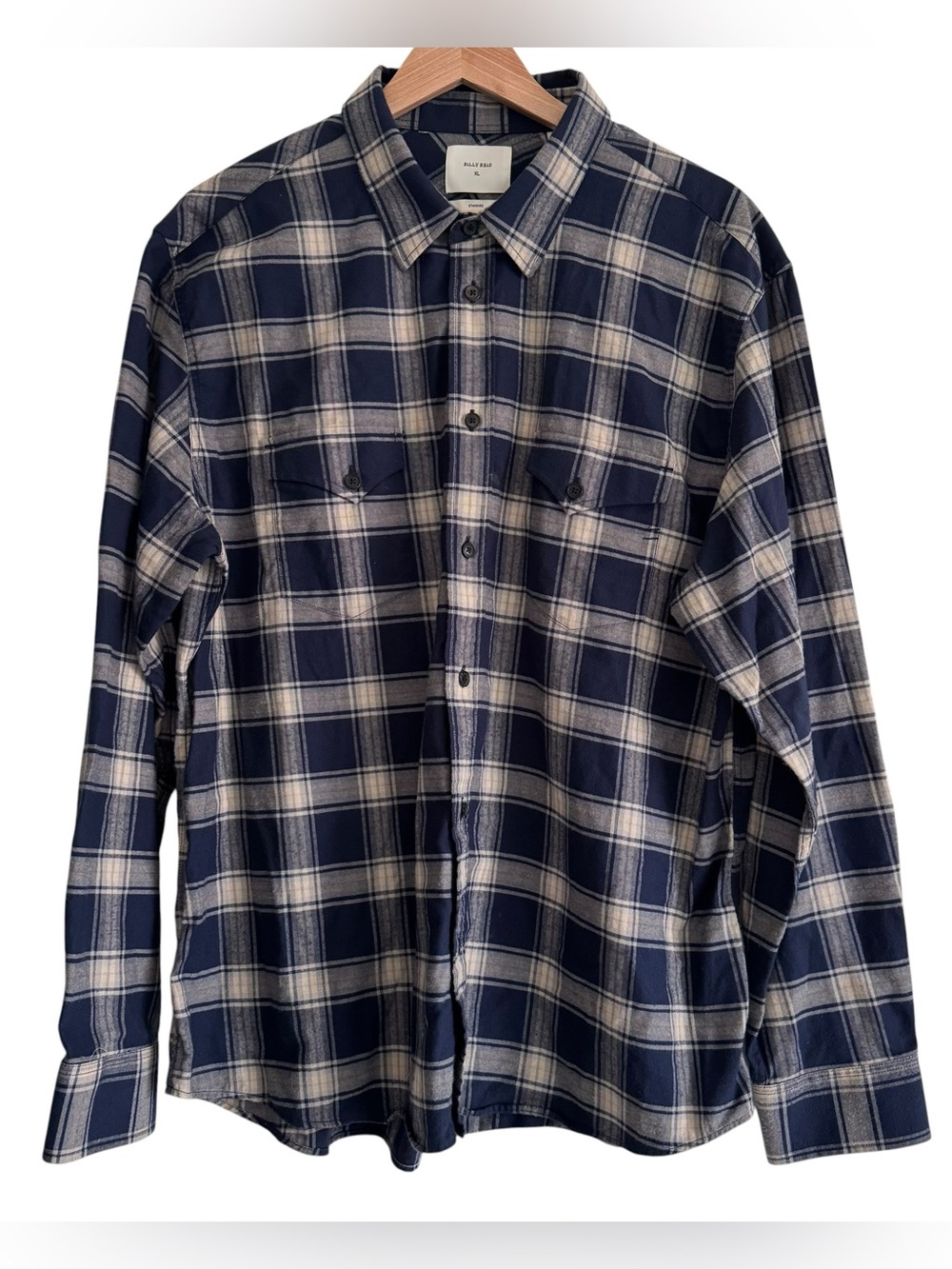 Billy Reid Western Plaid Button Up Shirt